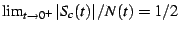 $\lim_{t\rightarrow0^{+}}\left\vert S_{c}(t)\right\vert/N(t)=1/2$